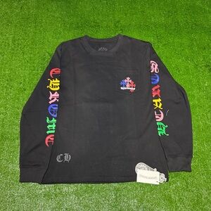 Chrome Hearts Black Multicolor Graphic Long Sleeve Tee